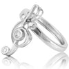 Interchangeable Musical Note Ring or Pendant w/ Crystal Accents and 18″ Chain Size 7 - FREE RETURNS!
