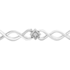 Dainty Diamond Accent Bracelet, Platinum Overlay, 7 Inches - Ships Same/Next Day!