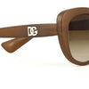 Dolce & Gabbana Women's Matte Brown Oval Sunglasses (DG6090 2679/13 54mm)