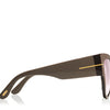 Tom Ford Anoushka Cateye Brown Sunglasses (TF371 50F 57mm)