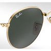 Ray-Ban Round Gold Metal/Green Classic G-15 Lens Folding Sunglasses (RB3532 001)!