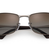 Ray-Ban Gunmetal Metal  Polarized Brown Gradient Sunglasses (RB3498 029/T5 61) - Ships Same/Next Day!