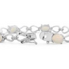 5 1/2 Carat Opal and Diamond Bracelet In Platinum Overlay 7 Inches - Ships Same/Next Day!