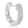 Sterling Silver 1/4 Carat Diamond Hoop Earrings, 1/2 Inch - Ships Same/Next Day!