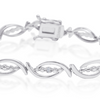Diamond Accent Flair Bracelet, 7 Inches - Choice of 2 Colors - Ships Same/Next Day!
