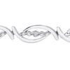 Diamond Accent Flair Bracelet, 7 Inches - Choice of 2 Colors - Ships Same/Next Day!