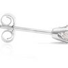 Nearly 1/4ct Diamond Stud Earrings In Sterling Silver - Ships Same/Next Day!