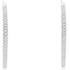 Sterling Silver 1/4 Carat Diamond Inside Out Hoop Earrings, 1 Inch - Ships Same/Next Day!