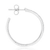 Sterling Silver 1/4 Carat Diamond Inside Out Hoop Earrings, 1 Inch - Ships Same/Next Day!