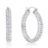 1/2 Carat Diamond Hoop Earrings, 1 Inch - Ships Same/Next Day!