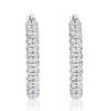 1/2 Carat Diamond Hoop Earrings, 1 Inch - Ships Same/Next Day!