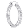 1/2 Carat Diamond Hoop Earrings, 1 Inch - Ships Same/Next Day!