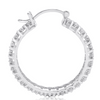 1/2 Carat Diamond Hoop Earrings, 1 Inch - Ships Same/Next Day!