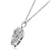 Sterling Silver 1/4ct Diamond Heart Necklace, With Round and Baguette Stones, 18 Inches - Ships Same/Next Day!