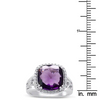 5ct Cushion Cut Halo Style Amethyst Ring Crafted In Solid Sterling Silver - Ships Same/Next Day!