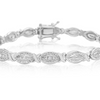 Diamond Hugs and Kisses Bracelet In Platinum Overlay - Ships Same/Next Day!