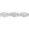 Diamond Hugs and Kisses Bracelet In Platinum Overlay - Ships Same/Next Day!
