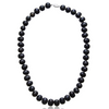 11MM Black Freshwater Cultured Pearl Necklace - Ships Same/Next Day!