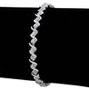 1/3 Carat Diamond S-Type Tennis Bracelet, Platinum Overlay, 7 Inches - Ships Same/Next Day!