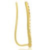 1/3 Carat Diamond Swirl Ear Climbers In Yellow Gold Over Sterling Silver - Ships Same/Next Day!