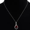 5 Carat Heart Created Ruby Infinity Necklace In Sterling Silver, 18 Inch Chain - Ships Same/Next Day!