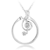 Interchangeable Musical Note Ring or Pendant w/ Crystal Accents and 18″ Chain Size 7 - FREE RETURNS!