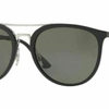 Ray-Ban Round Black w/ Green Polarized Lens Sunglasses (RB4285 601/9A)