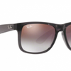 Ray-Ban Justin Grey Gradient Mirrored Sunglasses (RB4165 606/U0 51)
