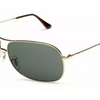 Ray-Ban Mens Gold/Green Pilot Aviator Sunglasses (RB3267 001/71 64MM)