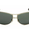 Ray-Ban Mens Gold/Green Pilot Aviator Sunglasses (RB3267 001/71 64MM)