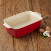 Price Drop: Cuisine & Co 7 Piece Red Artisan Ceramic Stoneware Bundle (2 Casserole, Rectangular, Square, Loaf) - Ships Next Day!
