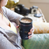 2 Pack: SLR Camera Lens Stainless Steel Travel Coffee Mug with Leak-Proof Lid