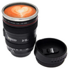 2 Pack: SLR Camera Lens Stainless Steel Travel Coffee Mug with Leak-Proof Lid