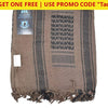 Buy One Get Free! Tactical 365 Operation First Response Military Shemagh Desert Scarf Mocha/black