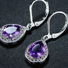 Peermont Genuine Amethyst with Diamond Accent Teardrop Earrings