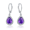 Peermont Genuine Amethyst with Diamond Accent Teardrop Earrings