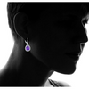 Peermont Genuine Amethyst with Diamond Accent Teardrop Earrings