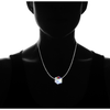 Aurora Borealis Crystal Cube Necklace Made with Swarovski Crystal