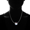 Aurora Borealis Crystal Cube Necklace Made with Swarovski Crystal