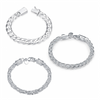 Silver Plated Classic Men's Bracelet - 3 Styles