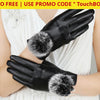 Buy One Get Free: Touchscreen Winter Gloves - Ships Quick! Pom-Pom Faux Fur Apparel