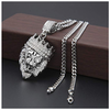Lion Head Pendant in FoxTail Chain Necklace - 2 Colors