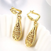 18K Gold Laser Cut Filigree Drop Earrings