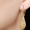 18K Gold Laser Cut Filigree Drop Earrings