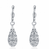 18K Gold Laser Cut Filigree Drop Earrings