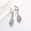 18K Gold Laser Cut Filigree Drop Earrings