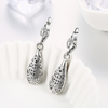 18K Gold Laser Cut Filigree Drop Earrings