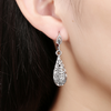 18K Gold Laser Cut Filigree Drop Earrings