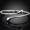 Silver Waterdrop Bangle and Hook Earrings Set