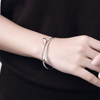 Silver Waterdrop Bangle and Hook Earrings Set